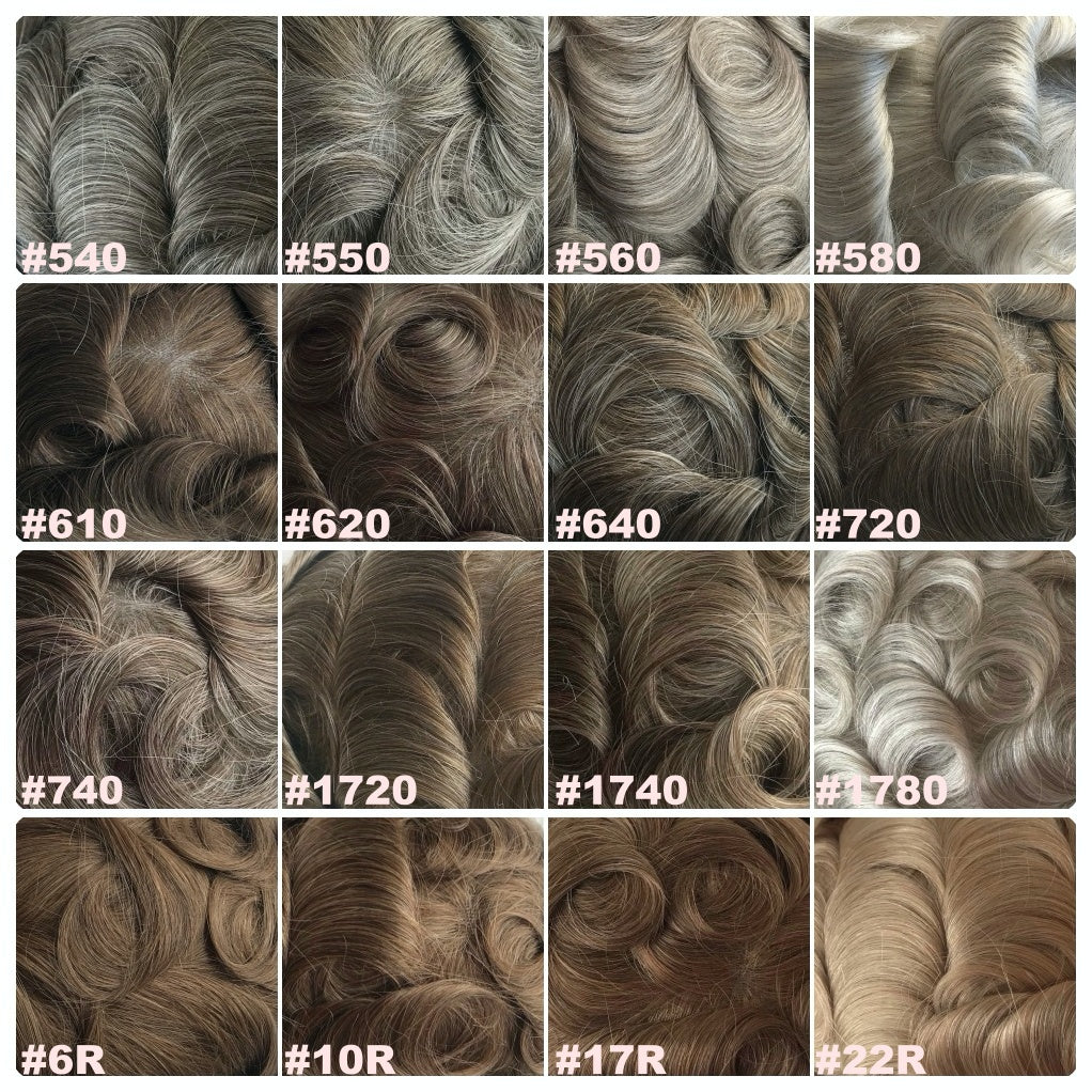 easy fit hair system color ring with grey for men