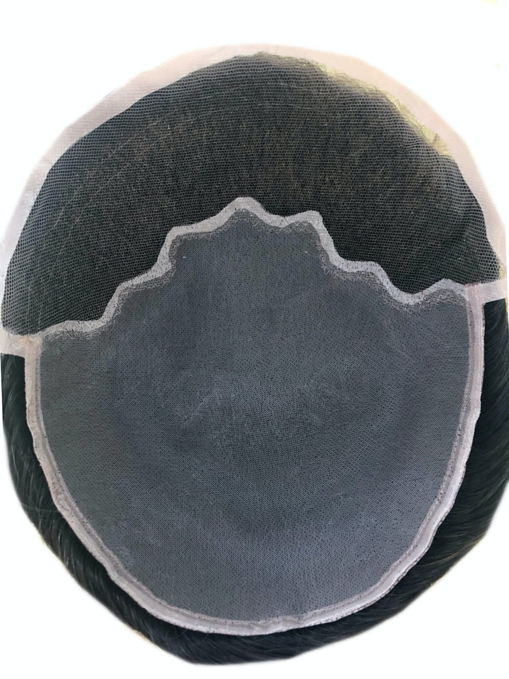 fine mono with lace frontal men's toupee