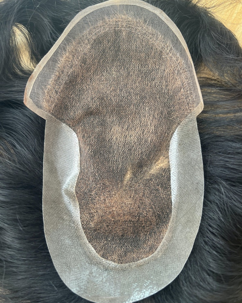 black hair lace front toupee for men