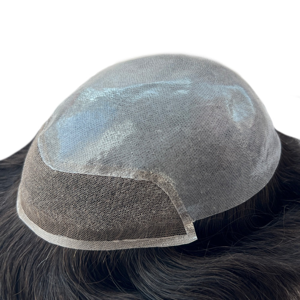 thin skin with lace frontal hairpiece for men
