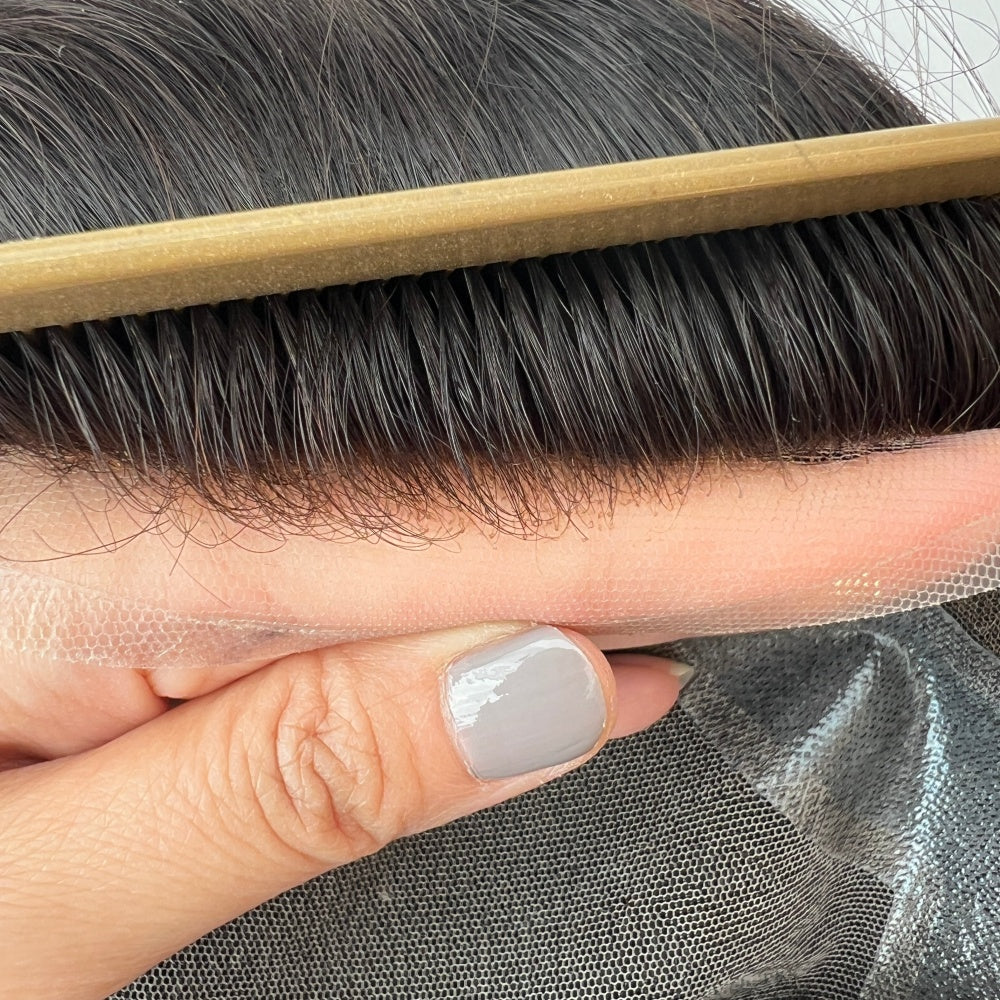 lace center ace frontal toupee for men invisible hairline