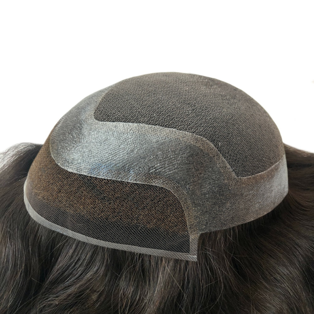 lace center lace frontal toupee for men