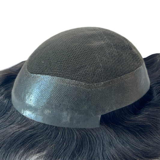 lace center hair piece for men