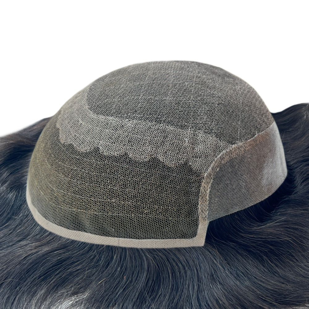 replacable lace frontal  hairpiece for men
