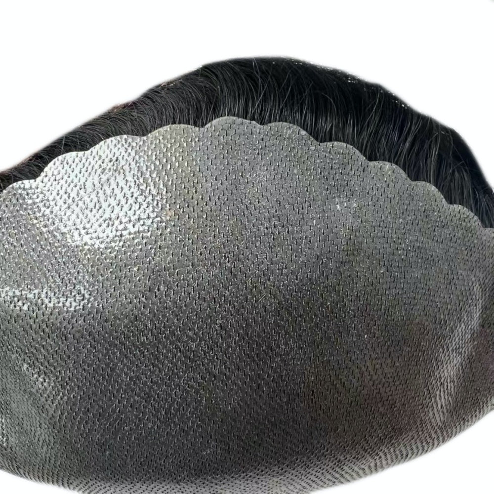 thick skin hairpiece scallop frontal