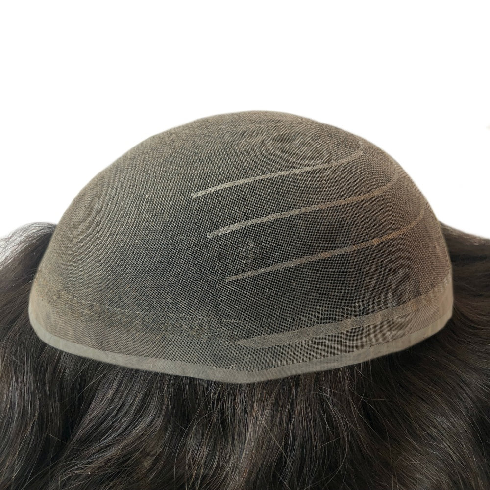 fine welded mono men's toupee