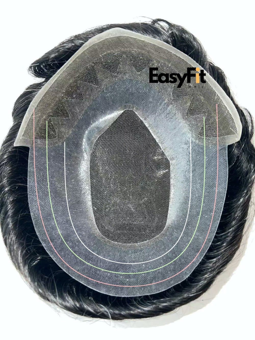 Free-Cut Lace Base With Natural Lace Frontal Hair System For Men (EFM23)