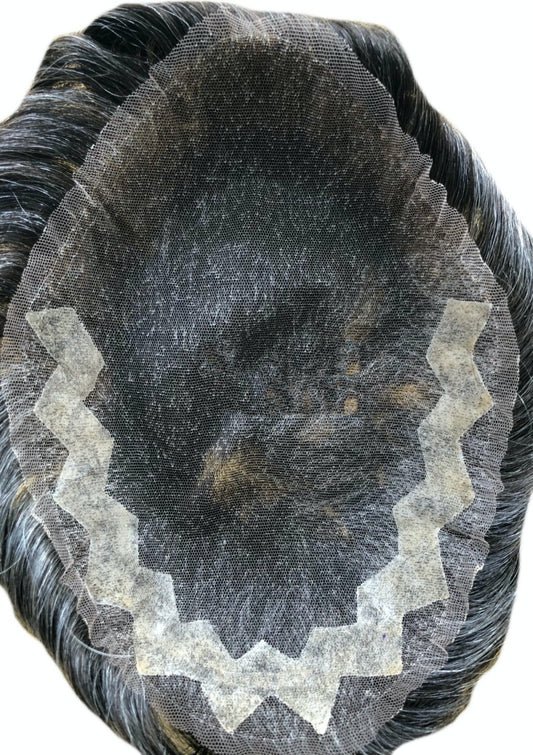 french lace poly bonding hair piece for men