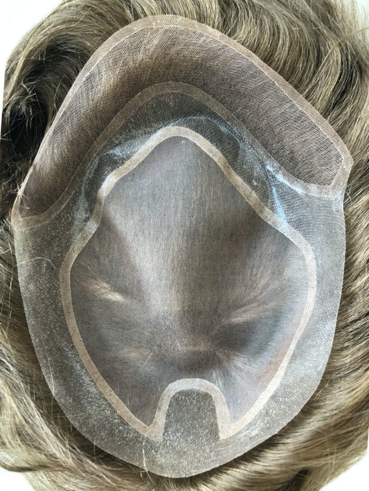 mono top with lace frontal hairpiece for men