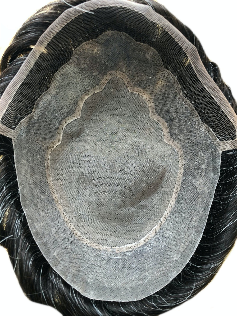 mono center with lace front hairpieces for men